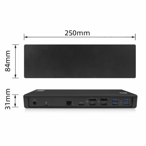 ACT AC7048 | Docking Station & Poortreplicator | USB-C 3.2 Gen 1 | Zwart