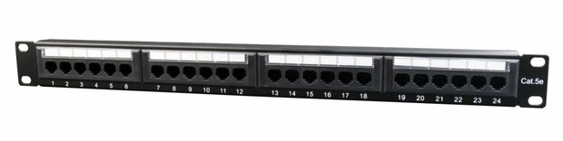 Gembird Cat5e 24-Poorts Patchpanel met Kabelorganizer