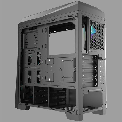 Azza Chroma 410A RGB | Midi Tower Case | Zwart