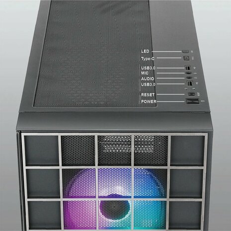 Azza Neo 500 | Midi Tower Case | Zwart