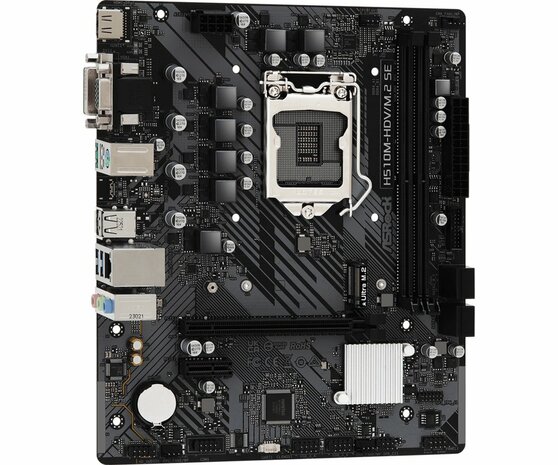 Asrock H510M-HDV/M.2 SE | Socket LGA 1200 | Intel H470 | 2xDDR4 | Micro-ATX | Moederbord