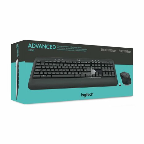 AZERTY | Logitech MK540 Advanced | Draadloze Muis en Toetsenbordcombo | AZERTY | Belgisch | Returned
