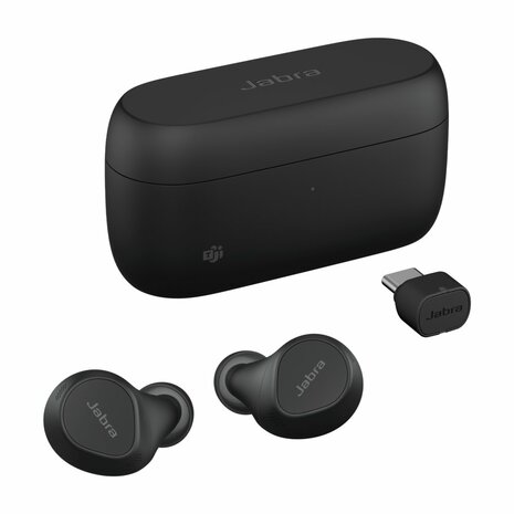Jabra Evolve2 Buds | Draadloze In-ear Headset | Bluetooth | USB-C Oplaadcase | Zwart