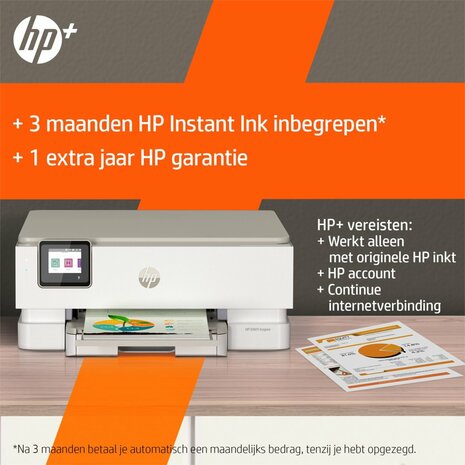 HP Inspire 7220e AiO Inkjetprinter | 4800 x 1200 DPI | Wifi | Kleur