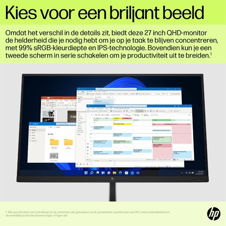 HP E27u G5 27" | 2560 x 1440 75Hz | USB-Hub | Monitor