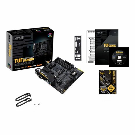 ASUS TUF Gaming B450M-Plus II | Socket AM4 | AMD B450 | 4xDDR4 | Micro-ATX | Moederbord
