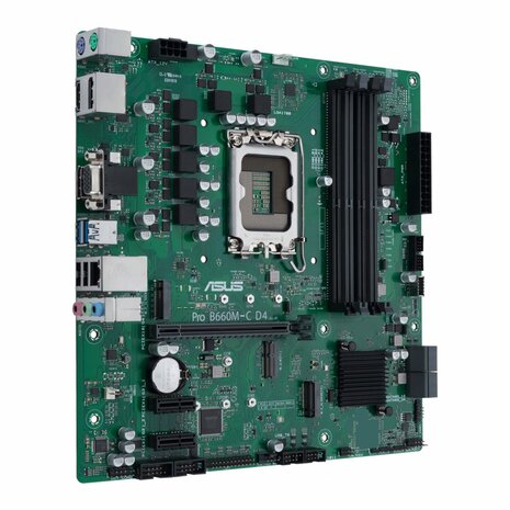 ASUS PRO B660M-C D4-CSM | Socket LGA 1700 | Intel B660 | 4xDDR4 | Micro-ATX | Moederbord