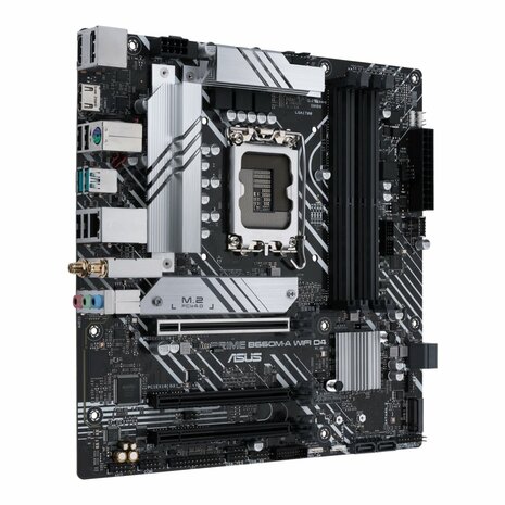 ASUS PRIME B660M-A WIFI D4 | Socket LGA 1700 | Intel B660 | 4xDDR4 | Micro-ATX | Moederbord