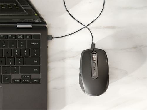Logitech MX Anywhere 3S for Business S | Ambidextrous Draadloze Muis | RF-Draadloos + Bluetooth | 8000 DPI | Grafiet