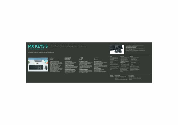 Logitech MX Keys S | Draadloze Muis en Toetsenbordcombo | QWERTY