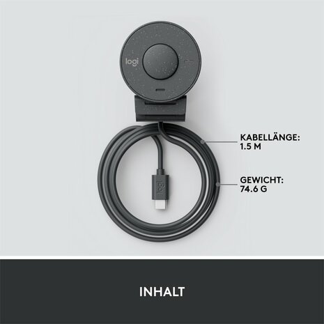 Logitech Brio 300 | 1080P 30FPS USB-C Webcam met Microfoon