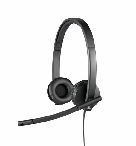 Logitech H570e | Bedraade On-ear USB-A Headset | Zwart