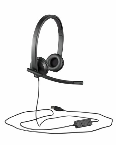 Logitech H570e | Bedraade On-ear USB-A Headset | Zwart