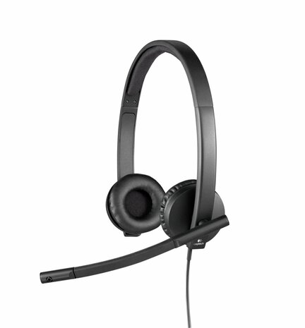 Logitech H570e | Bedraade On-ear USB-A Headset | Zwart