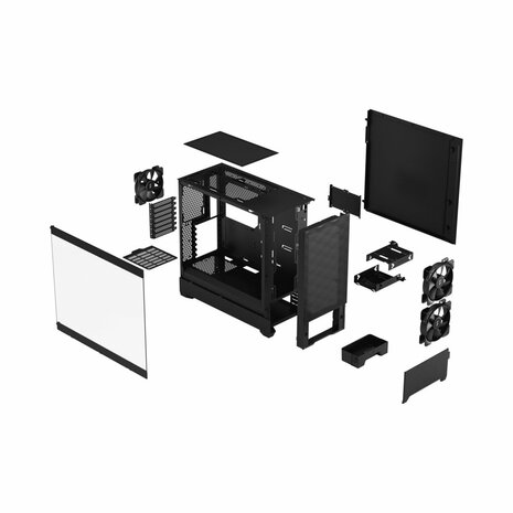 Fractal Design Pop Air TG Clear | Tower Case | Zwart