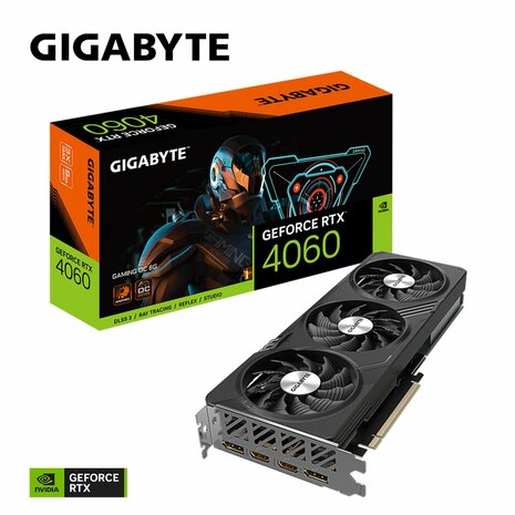 Gigabyte GeForce RTX 4060 Gaming OC | 8GB GDDR6 VRAM | Videokaart | GPU | Nvidia