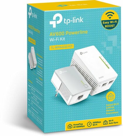 TP-Link WPA4220KIT AV500 WiFi Powerline Extender 300Mbps KIT