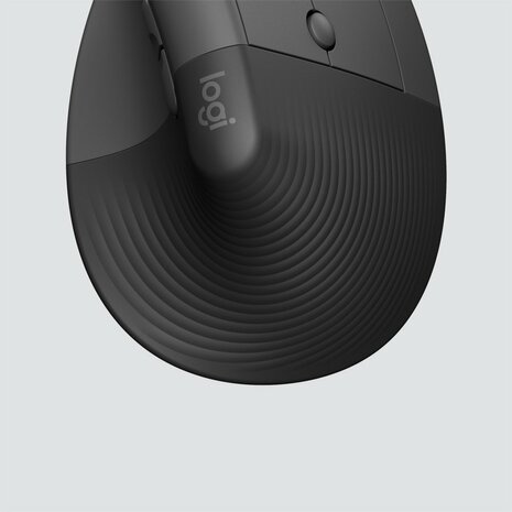 Logitech Lift for Business | Ergonomische Draadloze Muis | RF-Draadloos + Bluetooth | 4000 DPI | Grafiet