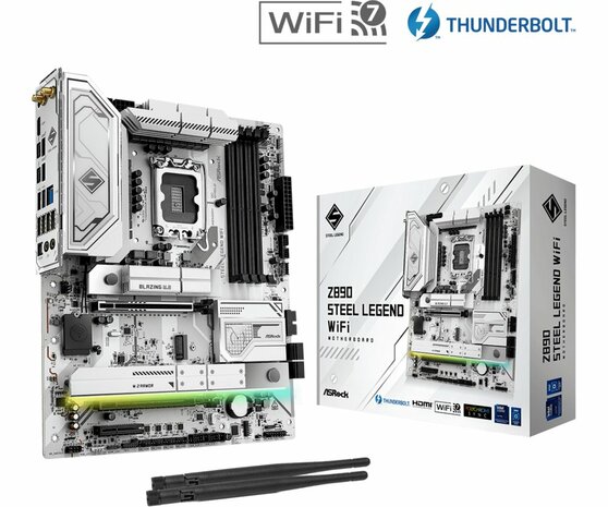 ASRock Intel 1851 Z890 Steel Legend WiFi | Socket LGA 1851 | Intel Z890 | 4xDDR5 | ATX | Moederbord