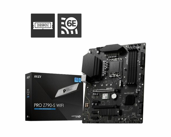 MSI PRO Z790-S WIFI | Socket LGA 1700 | Intel Z790 | 4xDDR5 | ATX | Moederbord