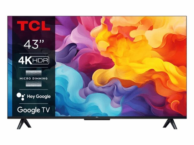 TCL 43V6B | 43'' Ultra HD 4K | LED Smart TV | Wifi | Google TV | HDR10 | 50Hz