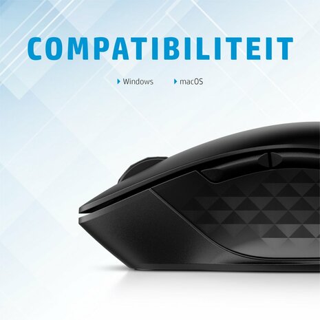 HP 430 | Multi-Device Ambidextrous Draadloze Muis | RF-Draadloos + Bluetooth | 1200 DPI | Zwart