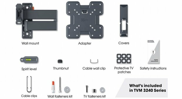 Vogel's Comfort TVM3605 | Draai- en kantelbare TV-beugel | 19-43" | max 15kg | VESA 400x400