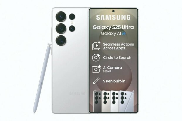 Samsung Galaxy S25 Ultra 5G - 512GB - Titanium White Silver