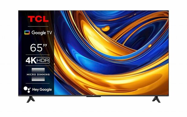 TCL 65P69B 65" | 4K Ultra HD LED Smart TV | Wifi + Google TV | HDR10 voor Realistische Kleuren en Details | Stijlvol Ontwerp | 60Hz