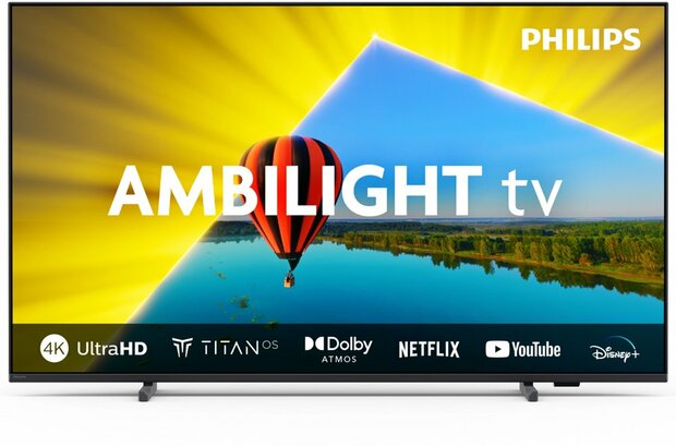 Philips 43PUS8079/12 TV | 43'' UltraHD 4K | Wifi | Ambilight SmartTV | Titan OS | HDR10 | 60Hz | Zwart