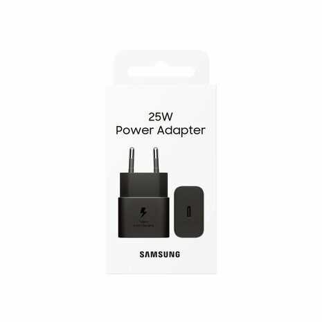 Samsung 25W USB-C Adapter | Fast Charge Oplader | Zwart