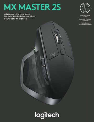 Logitech MX Master 2S | Draadloze Bluetooth Muis | RF-Draadloos | 4000 DPI | Grafiet