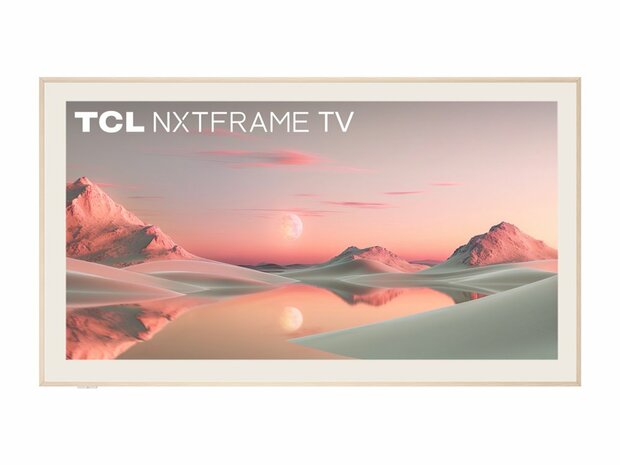 TCL NXTFRAME 55A300W Pro Wit 55" | Ultra HD 4K QLED Smart TV | Draadloze Soundbar en Subwoofer | Google TV + Wifi | HDR10+ | 120Hz