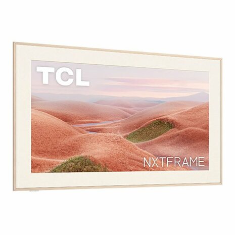TCL NXTFRAME 55A300W Wit 55" | Ultra HD 4K QLED Smart TV | Google TV + Wi-Fi | Dolby Vision | Slim Design met NXTFRAME | 120Hz