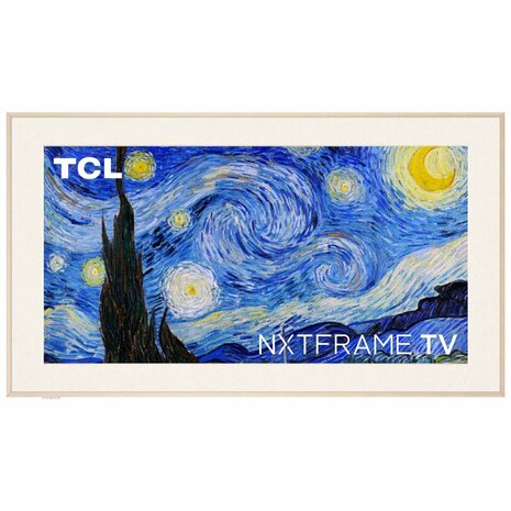 TCL NXTFRAME 65A300W Wit 65" | Ultra HD 4K QLED Smart TV | VIDAA + Wifi | HDR10+ | Slim Design met NXTFRAME | 120Hz