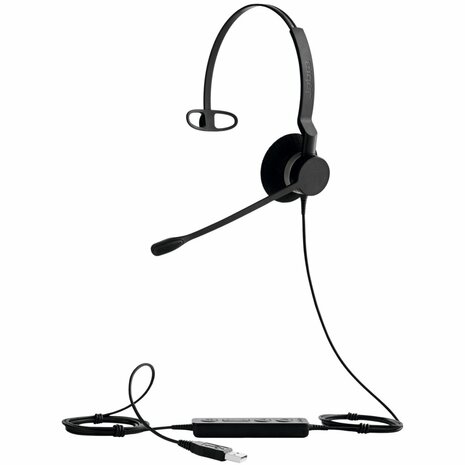 Jabra BIZ 2300 | Bedraade On-ear Headset USB-A | Microsoft Lync Mono | Zwart
