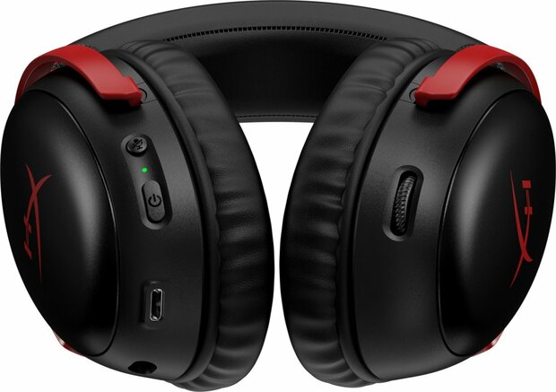 HyperX Cloud III | Draadloze Over-ear Gaming Headset | USB-A & USB-C Receiver | Zwart/Rood