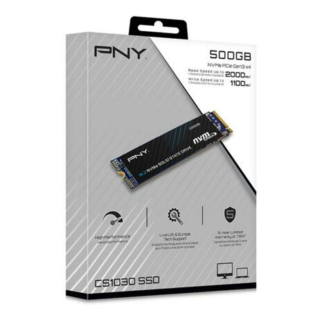 PNY CS1030 | 500GB NVMe SSD | M.2 | Gen3 | 2.000MB/s