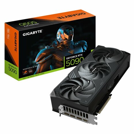 Gigabyte GeForce RTX 5090 WINDFORCE OC | 32GB GDDR7 VRAM | 4K Gaming & AI | Videokaart | GPU | Nvidia