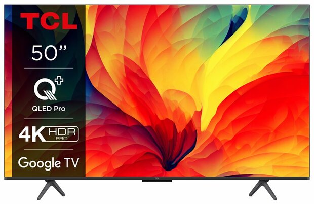 TCL 50QLED780 | 50'' Ultra HD 4K | QLED Smart TV | Wifi & Google TV | Quantum Dot Kleursaturatie | HDR10 | 60Hz
