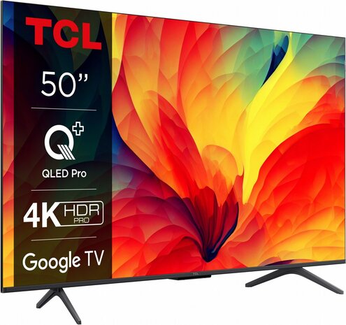 TCL 50QLED780 | 50'' Ultra HD 4K | QLED Smart TV | Wifi & Google TV | Quantum Dot Kleursaturatie | HDR10 | 60Hz