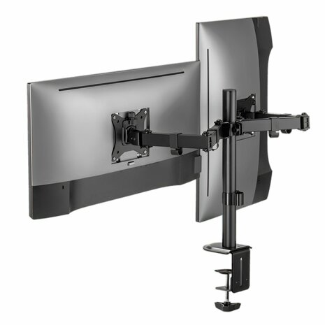 SBOX LCD-352/2-2 | Verstelbare Monitor-bureaubeugel | Tot 32" | Max 9kg | VESA 100x100 | 2 Monitoren