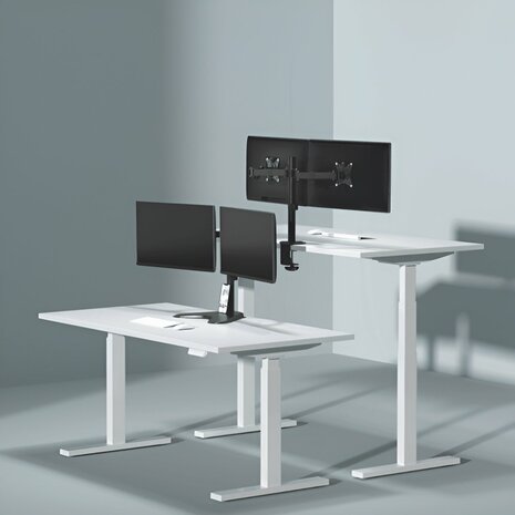 SBOX LCD-352/2-2 | Verstelbare Monitor-bureaubeugel | Tot 32" | Max 9kg | VESA 100x100 | 2 Monitoren