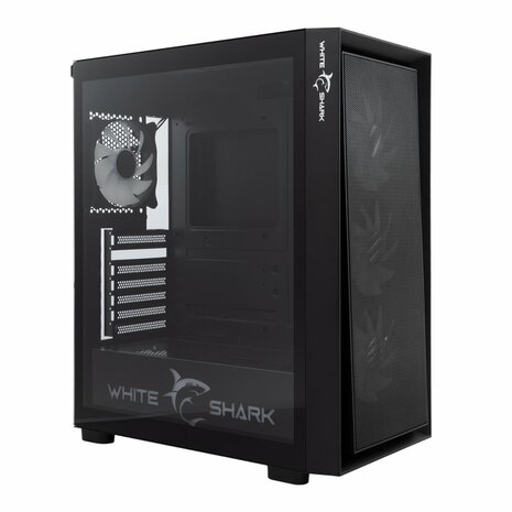 White Shark WARHEAD | Midi Tower Case | Inclusief 4 RGB Fans | Zwart