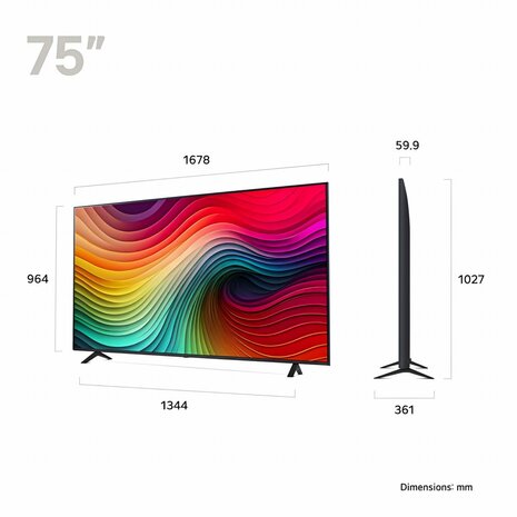LG NanoCell 75NANO82T6B | 75'' Ultra HD 4K | NanoCell Smart TV | Wifi | WebOS | HDR10 | 60Hz