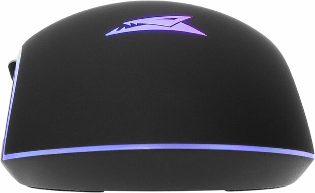 Baracuda NAUTILUS RGB | Bekabelde Gaming Muis | Rechtshandig | USB-A | 12800 DPI | Zwart