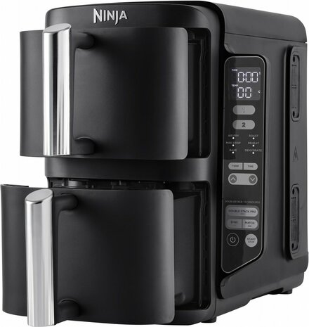 Ninja SL300EU Airfryer | Dubbele Mand | 7,6 Liter | Vrijstaand | 1750 Watt | Zwart