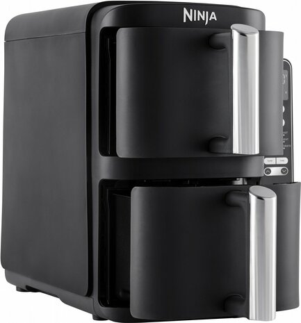 Ninja SL300EU Airfryer | Dubbele Mand | 7,6 Liter | Vrijstaand | 1750 Watt | Zwart