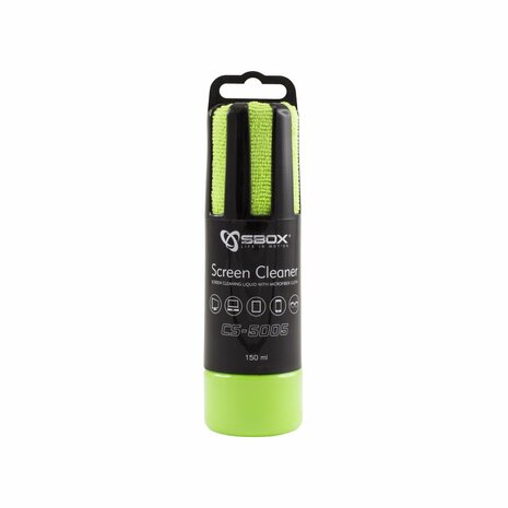SBOX Schermreiniger CS-5005 | 150 ml | Met Microvezeldoekje | Groen