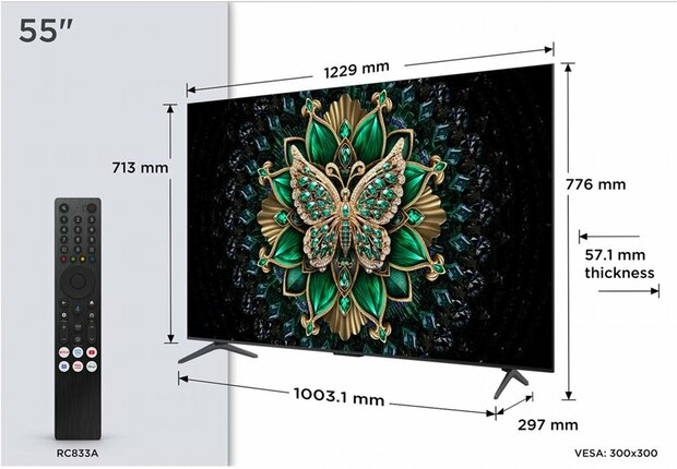 TCL 65P79K (2025) | 65'' Ultra HD 4K | QD-Mini LED Smart TV | Wifi | Google TV | Dolby Vision | 120Hz